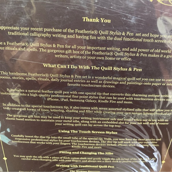 Feather is Quill Stylus Calligraphy Pen New - Picture 8 of 10